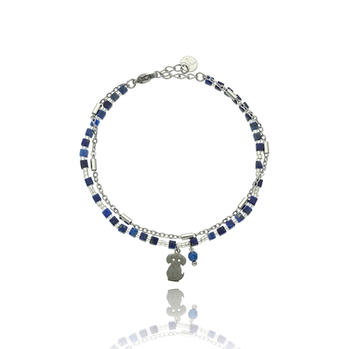 Picture of Bransoletka ze stali z lapisem lazuli B99530a