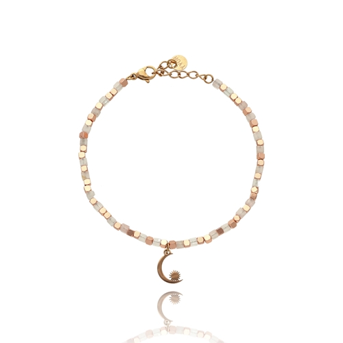 Image sur Bransoletka ze stali z kwarcami B99516a